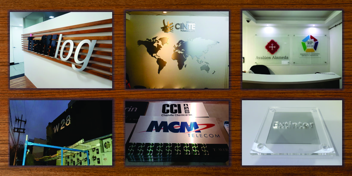 Letras 3D corporativas en acrílico